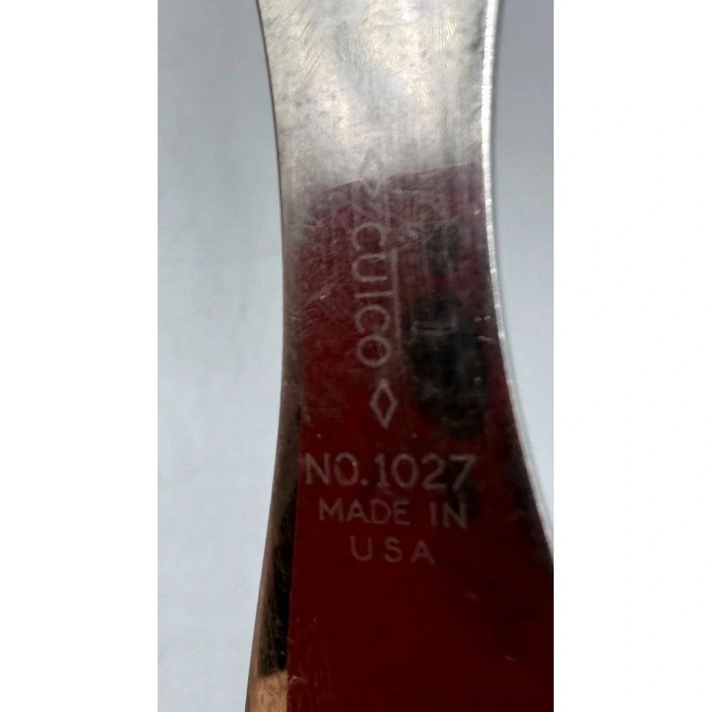 Cutco 1027 Vintage Carving Fork Stainless Steel Brown Swirl Handle USA 11in